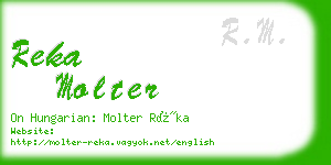 reka molter business card